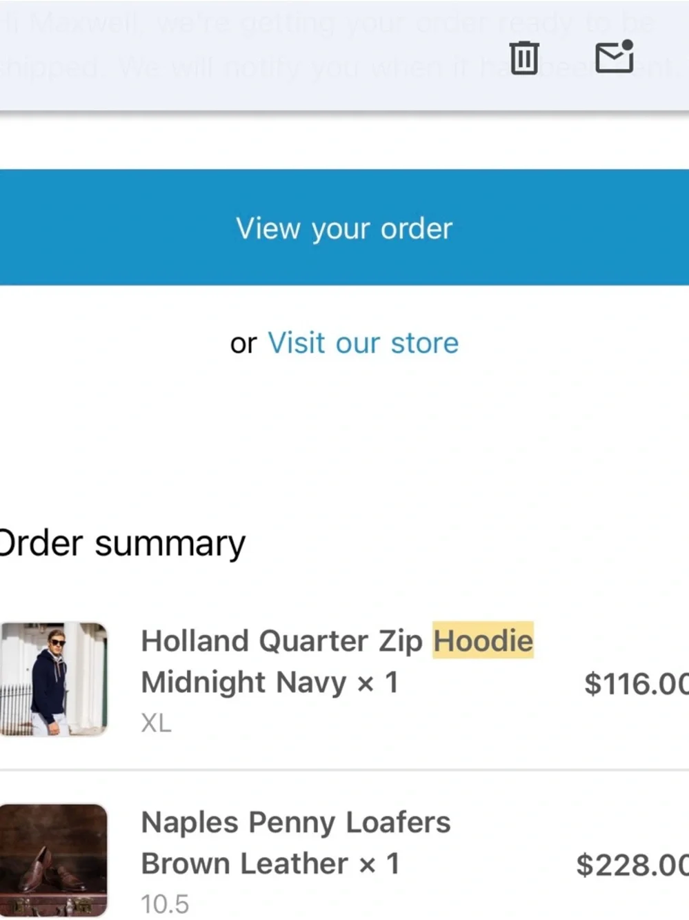 Collars & Co. Holland Quarter Zip Hoodie Sweater Mens Size XL Navy Blue NEW - Picture 7 of 7